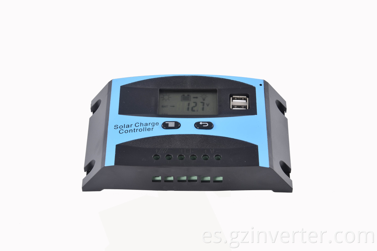 Controlador de carga solar 20A Regulador de batería PWM 12V 24V DC para el sistema de energía solar en el hogar